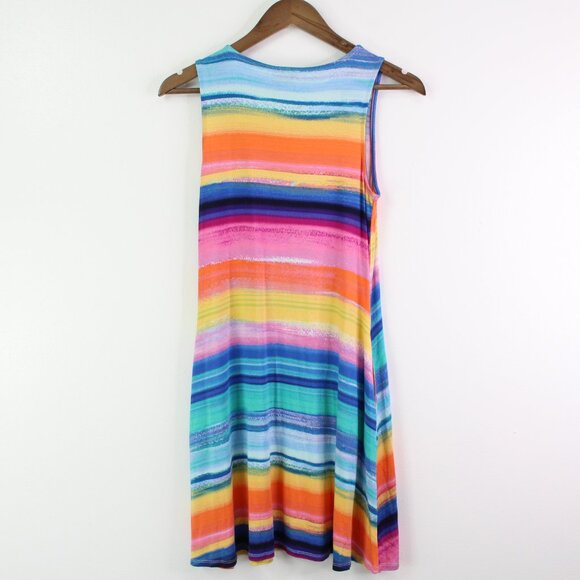 Cupio Petite Striped Sleeveless Dress Multicolor Size PS - Picture 6 of 6